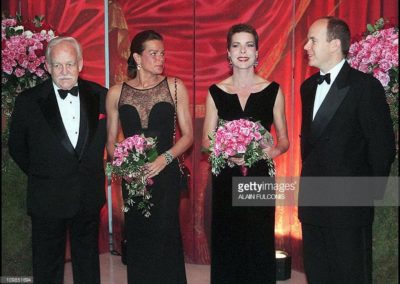 Prince Rainier III of Monaco, princess Stephanie, princess Caroline and prince Albert